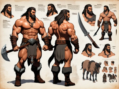 barbarian,male character,hercules,east-european shepherd,biblical narrative characters,blacksmith,thorin,grog,male poses for drawing,thracian,germanic tribes,aurochs,massively multiplayer online role-playing game,minotaur,genghis khan,comic character,prehistory,neolithic,male elf,hercules winner,Unique,Design,Character Design