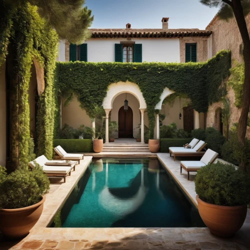 provencal life,luxury property,casa fuster hotel,pool house,provence,south of france,south france,bendemeer estates,courtyard,private house,alhambra,hacienda,spanish tile,secret garden of venus,marrakesh,tuscan,boutique hotel,luxury real estate,beautiful home,mansion,Photography,Black and white photography,Black and White Photography 01