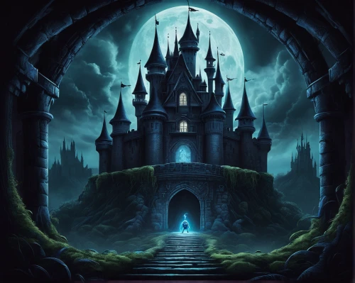 haunted castle,ghost castle,haunted cathedral,fairy tale castle,castle of the corvin,witch's house,gothic architecture,fairytale castle,witch house,the haunted house,gothic style,gothic,haunted house,castel,castle,knight's castle,hall of the fallen,dark gothic mood,disney castle,dark art,Conceptual Art,Fantasy,Fantasy 34