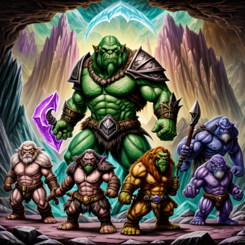 massively multiplayer online role-playing game,druids,druid grove,game illustration,orc,he-man,heroic fantasy,dwarves,warrior and orc,wall,trolls,ogre,dungeons,guards of the canyon,gauntlet,dwarfs,warriors,skylander giants,guild,patrol
