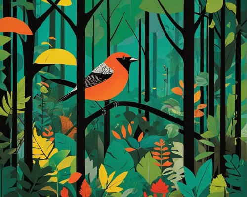 bird illustration,flower and bird illustration,bull finch,tropical bird climber,bullfinch,scarlet tanager,tropical bird,nature bird,bird on branch,bird painting,robins in a winter garden,robin redbreast,tropical birds,forest animal,bird on the tree,bird robin,garden bird,king parrot,spring bird,toucan,Illustration,Vector,Vector 13