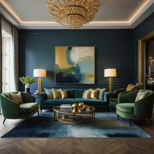 blue room,sitting room,mazarine blue,livingroom,contemporary decor,living room,luxury home interior,apartment lounge,interior decor,dark blue and gold,great room,modern decor,interior design,neoclassical,danish room,interior decoration,chaise lounge,billiard room,blue painting,family room,Photography,General,Natural
