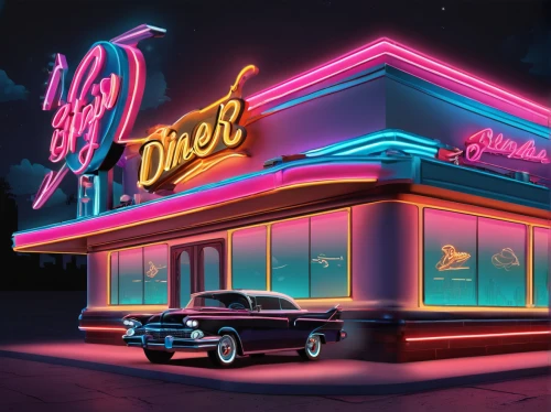 retro diner,drive in restaurant,neon coffee,neon sign,diner,motel,fifties,holiday motel,fast food restaurant,retro styled,neon arrows,neon lights,soda shop,neon light,drive-in,neon drinks,retro background,neon cocktails,neon candies,drive through,Conceptual Art,Daily,Daily 24