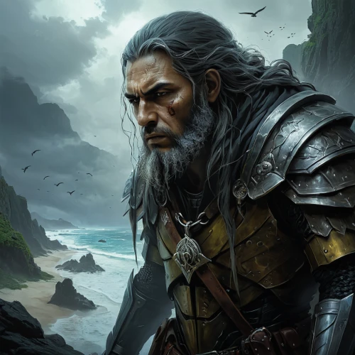 thorin,heroic fantasy,dwarf sundheim,witcher,massively multiplayer online role-playing game,norse,dunun,northrend,male elf,fantasy art,dwarves,lokportrait,fantasy portrait,fjord,vikings,alaunt,viking,odin,nordland,god of the sea,Conceptual Art,Fantasy,Fantasy 13