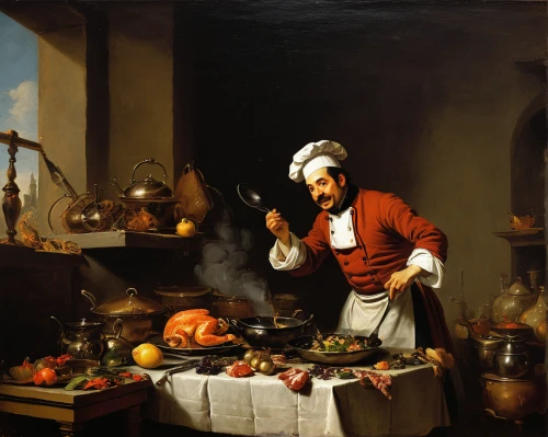 girl in the kitchen,cookery,food and cooking,cooking book cover,woman holding pie,cooking vegetables,cuisine classique,gastronomy,woman eating apple,men chef,food preparation,red cooking,chef,dwarf cookin,mediterranean cuisine,winemaker,sicilian cuisine,fishmonger,the kitchen,cook,Art,Classical Oil Painting,Classical Oil Painting 35
