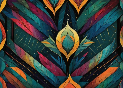 art deco background,stained glass pattern,colorful foil background,color feathers,parrot feathers,detail shot,arabic background,bird of paradise,diwali wallpaper,triangles background,abstract design,boho background,background pattern,pentecost,boho art,tulip background,ramadan background,abstract backgrounds,fabric design,mandala background,Illustration,Abstract Fantasy,Abstract Fantasy 19