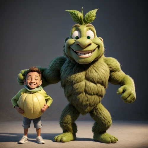 monster's inc,lilo,cgi,minion hulk,ogre,child monster,father with child,cute cartoon character,chayote,mascot,nungesser and coli,the mascot,honeydew,disney character,trolls,b3d,dad and son,grass family,cinema 4d,gnome
