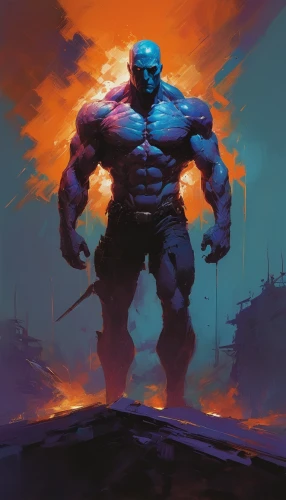 cleanup,avenger hulk hero,thanos,destroy,greyskull,hulk,wall,half orc,brute,gigantic,orc,incredible hulk,aaa,defense,strongman,he-man,the thing,concept art,angry man,ogre,Conceptual Art,Sci-Fi,Sci-Fi 22