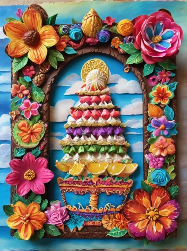 pâtisserie,dahlia pinata,pastelón,fruit pie,floral and bird frame,food collage,floral silhouette frame,pan dulce,quinceañera,luau,floral frame,lego pastel,sugar paste,colorful pasta,fruit plate,easter décor,piñata,christmas gingerbread frame,sweet pastries,wreath of flowers,Conceptual Art,Fantasy,Fantasy 27