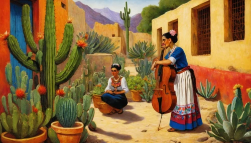 musicians,mariachi,street musicians,woman playing violin,woman playing,sonoran,violinists,string instruments,khokhloma painting,hacienda,tucson,santa fe,mexican culture,pandero jarocho,albuquerque,habaneras,mexican tradition,plucked string instruments,charango,dutchman's-pipe cactus,Art,Classical Oil Painting,Classical Oil Painting 42