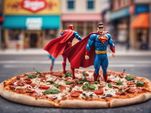 pizza supplier,pizza service,pan pizza,order pizza,super food,toy photos,pizza stone,superman,3d figure,super man,celebration cape,food icons,super hero,the pizza,pepperoni pizza,pizza topping raw,superman logo,superhero,salami pizza,pizza hawaii,Unique,3D,Panoramic