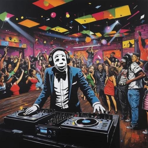 disc jockey,nightclub,dj,dj party,disk jockey,hip hop music,vinyl records,go-go dancing,deejay,dj equipament,electronic music,pinball,neon carnival brasil,tomorrowland,dance club,party people,jeep dj,clubbing,rave,modern pop art,Conceptual Art,Graffiti Art,Graffiti Art 12