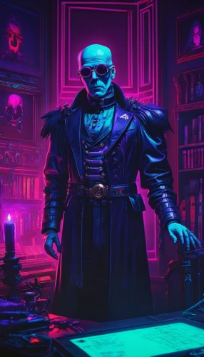 count,prejmer,magistrate,undead warlock,skeleltt,dracula,vladimir,magus,defense,night administrator,neon ghosts,magenta,death god,mortuary temple,halloween wallpaper,would a background,cg artwork,cyberpunk,macabre,ghoul,Conceptual Art,Sci-Fi,Sci-Fi 27