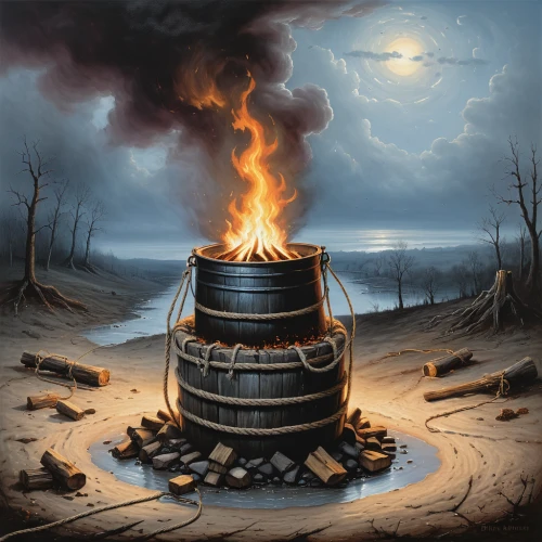 wine barrel,wine barrels,oil barrels,cauldron,barrel,blackhouse,barrels,wooden barrel,rain barrel,oil tank,kettledrum,hay barrel,tankard,viticulture,storage-jar,churning,the conflagration,oil drum,candlemaker,flagon,Conceptual Art,Fantasy,Fantasy 29