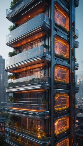 sky apartment,futuristic architecture,residential tower,penthouse apartment,glass building,solar cell base,apartment block,skyscapers,glass facades,multi-storey,skyscraper,urban towers,high-rise building,balconies,mixed-use,apartment building,high rise,glass facade,high rises,modern architecture,Photography,General,Sci-Fi
