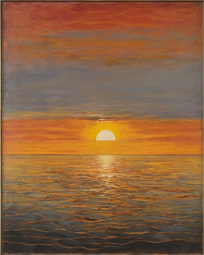 sun,coast sunset,3-fold sun,sun and sea,sunset,rising sun,sunrise,sunset beach,layer of the sun,sunrise beach,landscape with sea,seascape,setting sun,horizon,orange sky,sea landscape,reverse sun,el mar,the sun,double sun,Conceptual Art,Oil color,Oil Color 15