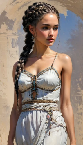 ancient egyptian girl,thracian,breastplate,cleopatra,biblical narrative characters,thymelicus,greek mythology,fantasy art,greek myth,female warrior,ancient costume,bodice,rome 2,athenian,cybele,warrior woman,world digital painting,lycaenid,ancient egyptian,classical antiquity,Conceptual Art,Oil color,Oil Color 09