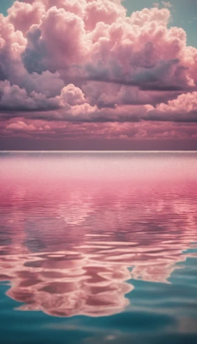 pink dawn,calm water,pink beach,calm waters,cotton candy,reflection of the surface of the water,reflection in water,waterscape,reflections in water,sea landscape,rose pink colors,seascape,beautiful lake,colorful water,water scape,water reflection,acid lake,underwater landscape,dusky pink,tranquility,Photography,General,Cinematic