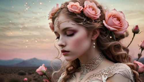 faery,wild roses,faerie,rosa 'the fairy,fairy queen,jessamine,elven flower,landscape rose,wild rose,romantic rose,fae,rosa ' the fairy,sky rose,noble roses,scent of roses,fantasy picture,eglantine,way of the roses,mystical portrait of a girl,celtic woman,Photography,Artistic Photography,Artistic Photography 14