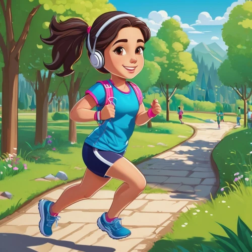 female runner,little girl running,running,free running,run uphill,runner,long-distance running,middle-distance running,jogging,running frog,running shoes,kids illustration,jog,running fast,cross country running,trail running,sports girl,to run,ultramarathon,mulan,Unique,3D,Isometric