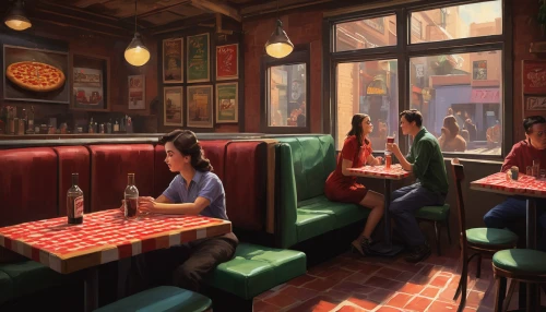 retro diner,pizzeria,diner,watercolor cafe,paris cafe,the coffee shop,soda shop,new york restaurant,coffee shop,bistrot,irish pub,soda fountain,ice cream parlor,tearoom,world digital painting,woman at cafe,coffeehouse,red robin,digital painting,chinese restaurant,Illustration,Retro,Retro 09