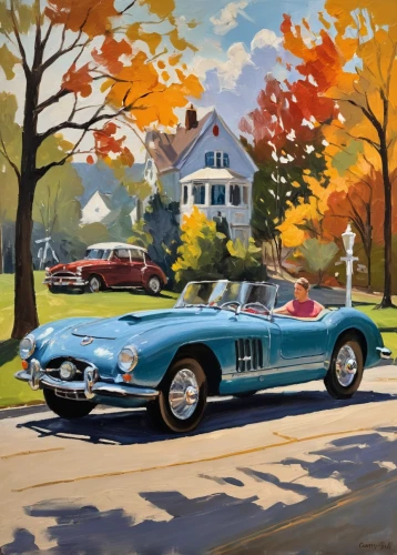 bmw 507,bmw 501,sunbeam alpine,sunbeam tiger,maserati 3500,ferrari 250,300 sl,300sl,ferrari america,triumph tr5,1955 montclair,mercedes-benz 300 sl,mercedes-benz 300sl,daimler sp250,ferrari 250 gt drogo,triumph tr4,ac cobra,triumph tr4a,mercedes benz 190 sl,mercedes 190 sl,Conceptual Art,Oil color,Oil Color 22