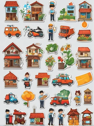 houses clipart,clipart sticker,stickers,set of icons,retro 1950's clip art,icon set,fruits icons,animal stickers,ice cream icons,chinese icons,japanese icons,mail icons,nautical clip art,leaf icons,fruit icons,scrapbook clip art,food icons,summer clip art,website icons,paris clip art,Unique,Design,Sticker