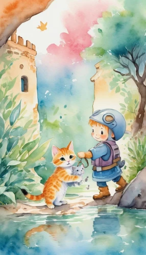 watercolor background,watercolour fox,watercolor,watercolors,watercolor cat,watercolor painting,watercolor tea,water colors,water color,wishing well,watercolor tea shop,watercolor dog,watercolor cafe,watercolour,watercolor paint,watercolor baby items,children's background,watercolor paper,watercolor shops,ritriver and the cat,Illustration,Paper based,Paper Based 25