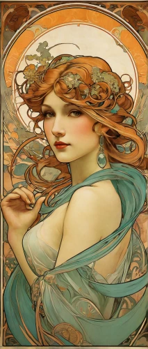 mucha,art nouveau,art nouveau design,alfons mucha,art nouveau frame,art nouveau frames,rusalka,water nymph,gold foil mermaid,faery,the sea maid,amano,aphrodite,siren,art deco woman,the zodiac sign pisces,horoscope libra,virgo,gold foil art,faerie,Illustration,Retro,Retro 03