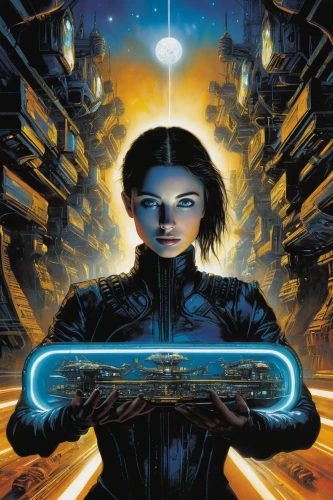 sci fiction illustration,valerian,rosa ' amber cover,cybernetics,sci fi,science fiction,dune 45,sci - fi,sci-fi,scifi,science-fiction,andromeda,book cover,binary system,cyberpunk,cover,mystery book cover,futuristic,shepard,transistor,Illustration,Realistic Fantasy,Realistic Fantasy 33