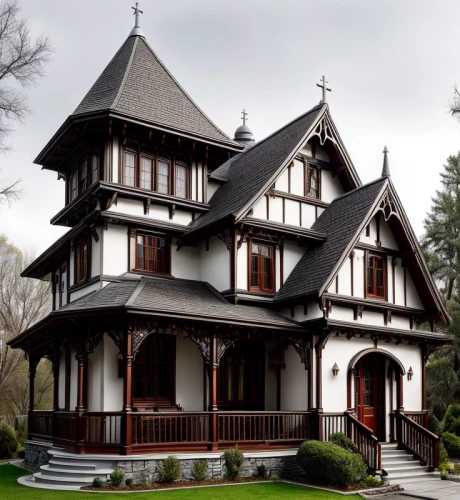 victorian house,victorian,henry g marquand house,witch house,half-timbered,new england style house,witch's house,half timbered,victorian style,two story house,crooked house,house insurance,knight house,architectural style,half-timbered house,wooden house,ruhl house,gothic architecture,the gingerbread house,house shape
