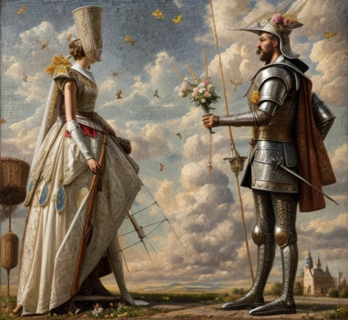 accolade,joan of arc,st martin's day,dispute,knight festival,fleur-de-lys,young couple,the order of the fields,courtship,man and wife,flower delivery,serenade,way of the roses,medieval,tudor,fantasy picture,don quixote,bach knights castle,romantic portrait,angel moroni,Common,Common,Commercial