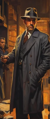 mafia,al capone,game illustration,investigator,inspector,deadwood,detective,holmes,merchant,gentleman icons,spy,banker,background image,gunfighter,black businessman,mobster,painting technique,gentlemanly,businessmen,attorney,Illustration,Retro,Retro 09