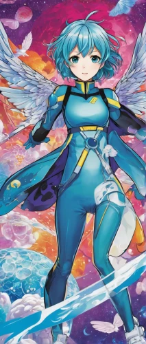 aqua,vocaloid,navi,wing ozone rush 5,archangel,goddess of justice,hatsune miku,piko,playmat,magna,aurora,winged heart,angelology,cosmos wind,business angel,show off aurora,celestial chrysanthemum,aurora butterfly,monsoon banner,angel wing,Illustration,Japanese style,Japanese Style 04