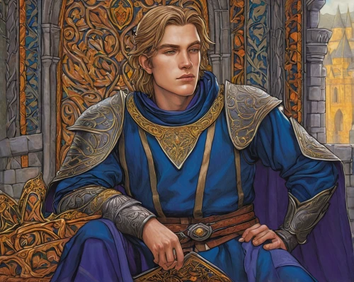 male elf,melchior,htt pléthore,king caudata,cullen skink,merlin,heroic fantasy,king arthur,leo,alcazar,fantasy portrait,alaunt,camelot,dunun,prince of wales,lokportrait,alexander,konstantin bow,eufiliya,paladin,Illustration,Realistic Fantasy,Realistic Fantasy 41