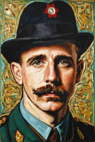 brigadier,jozef pilsudski,garda,omani,casement,colonel,ho chi minh,park ranger,anzac,custom portrait,oil on canvas,policeman,holder,oil painting on canvas,tatra,oil painting,khokhloma painting,kokoshnik,unknown soldier,rifleman,Art,Artistic Painting,Artistic Painting 07