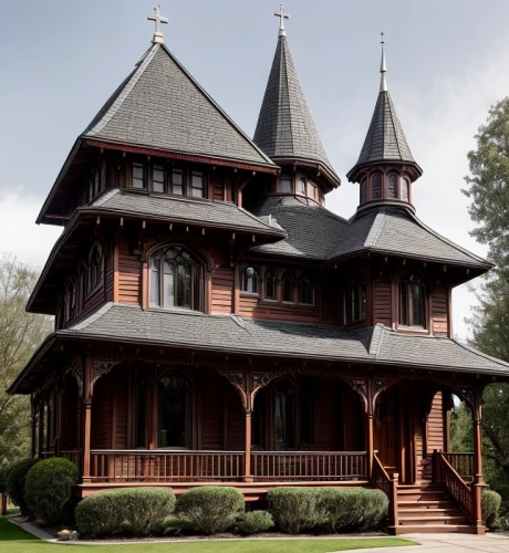 victorian house,frederic church,fairy tale castle,wooden church,stave church,wooden house,witch house,witch's house,fairytale castle,architectural style,two story house,henry g marquand house,half-timbered,country house,crooked house,house insurance,the gingerbread house,house purchase,victorian style,model house