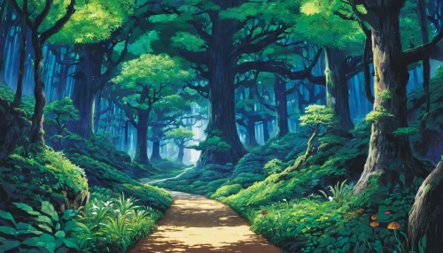 forest path,forest road,green forest,forest landscape,forest background,hiking path,forest,the forest,pathway,forest glade,forests,fairy forest,cartoon forest,the mystical path,forest walk,elven forest,the forests,forest of dreams,druid grove,tree lined path,Illustration,Japanese style,Japanese Style 05