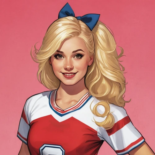 cheerleader,cheerleading uniform,harley,harley quinn,patriot,connie stevens - female,cheering,blonde woman,cheer,sports uniform,sports girl,merilyn monroe,sailor,americana,blonde girl,marilyn monroe,cheerleading,marylyn monroe - female,retro pin up girl,sports jersey,Illustration,American Style,American Style 11