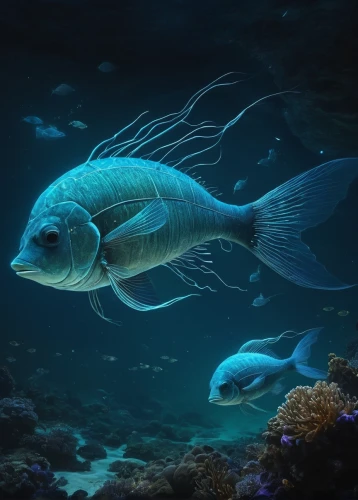 underwater fish,coelacanth,blue stripe fish,deep sea fish,marine fish,pallet surgeonfish,underwater background,blue fish,cichlid,sea animals,freshwater fish,aquatic animals,coral reef fish,sea life underwater,forest fish,porcupine fishes,fish in water,rhino fish,wrasses,sea cows,Conceptual Art,Daily,Daily 11