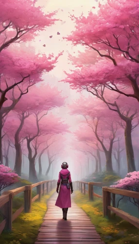 japanese sakura background,sakura background,sakura trees,llenn,sakura tree,sakura blossom,sakura blossoms,the cherry blossoms,takato cherry blossoms,purple landscape,spring background,chidori is the cherry blossoms,sakura,cherry blossoms,cherry blossom tree-lined avenue,cold cherry blossoms,sakura branch,pink petals,springtime background,cherry blossom,Illustration,Realistic Fantasy,Realistic Fantasy 01