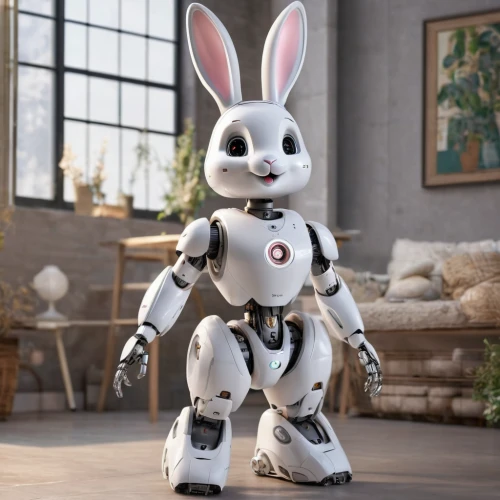 white bunny,suit actor,rebbit,minibot,bunny,white rabbit,soft robot,cgi,cute cartoon character,bunga,3d model,hop,b3d,pepper,olaf,robotics,baymax,bot,rabbit,easter bunny