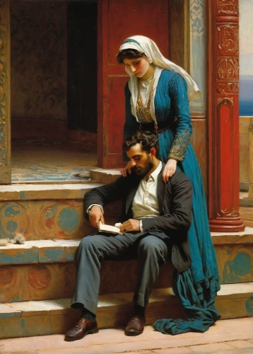 young couple,courtship,romantic scene,man and wife,engagement,bouguereau,as a couple,samaritan,the girl's face,orientalism,serenade,asher durand,dispute,lev lagorio,bougereau,lover's grief,the listening,italian painter,harassment,romantic portrait,Art,Classical Oil Painting,Classical Oil Painting 42