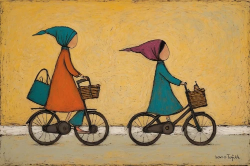 tandem bicycle,woman bicycle,tandem bike,bike tandem,bicycles,cyclists,bicycle ride,bicycle,rickshaw,bicycling,cyclist,vincent van gough,olle gill,bikes,bicycle riding,velocipede,artistic cycling,cycling,city bike,blue pushcart,Art,Artistic Painting,Artistic Painting 49