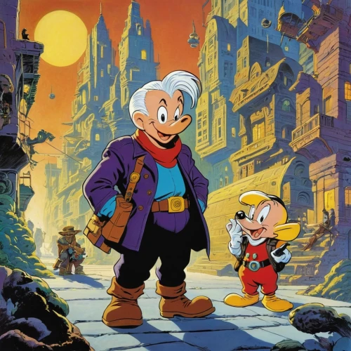 geppetto,popeye village,pinocchio,retro cartoon people,moc chau hill,popeye,1986,halloween poster,magical adventure,cartoon people,pilaf,children's background,mickey mause,background image,toons,the pied piper of hamelin,cartoon video game background,scandia gnomes,johnny jump up,turbografx-16,Illustration,Retro,Retro 18