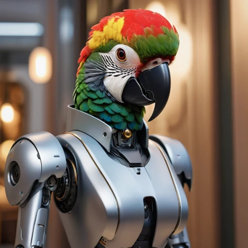 artificial intelligence,machine learning,social bot,chat bot,chatbot,anthropomorphized animals,robotics,animals play dress-up,ai,parrot,military robot,cyborg,autonomous,anthropomorphized,bot training,soft robot,robot,automation,wearables,robotic