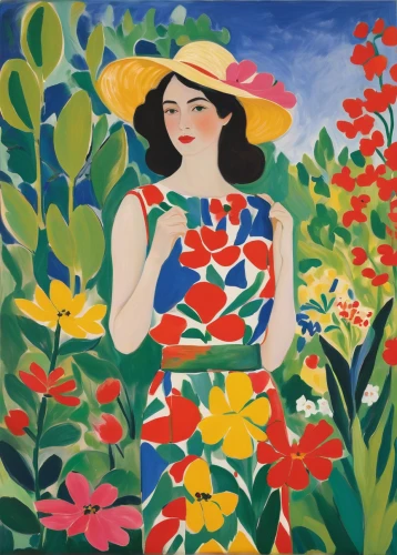 girl in the garden,girl in flowers,girl picking flowers,flora,summer flowers,carol colman,flower painting,rose woodruff,carol m highsmith,david bates,bright flowers,marguerite,day lilly,summer flower,floral composition,girl in a wreath,may flowers,work in the garden,flower garden,gardener,Art,Artistic Painting,Artistic Painting 40