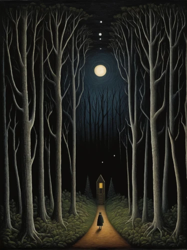 night scene,moonlit night,david bates,forest road,hollow way,carol colman,the mystical path,sleepwalker,halloween bare trees,forest path,moonlit,nocturnes,carol m highsmith,copse,forest of dreams,james handley,andreas cross,haunted forest,forest landscape,halloween illustration,Art,Artistic Painting,Artistic Painting 02