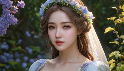 flower fairy,beautiful girl with flowers,fairy tale character,hanbok,flower background,girl in flowers,elven flower,white blossom,flower garden,fairy queen,3d rendered,linden blossom,jasmine blossom,3d fantasy,jessamine,spring crown,lily of the field,pear blossom,flower garland,xiangwei