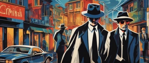 spy visual,clue and white,gentleman icons,detective,mafia,spy,casablanca,capital cities,de ville,holmes,inspector,sherlock holmes,panama hat,businessmen,straw hats,overcoat,background image,blues and jazz singer,french digital background,new orleans,Conceptual Art,Oil color,Oil Color 24